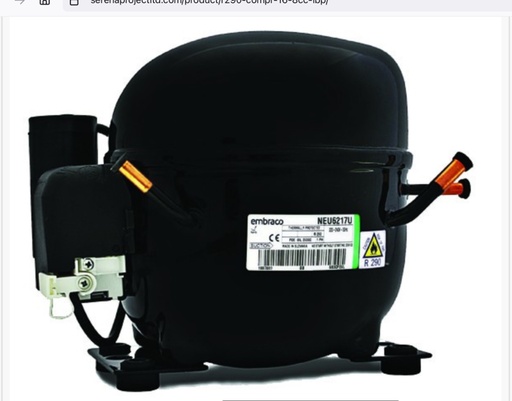 [NEU6217U] MOTOR COMPRESOR EMB.ASPER 3/4 HP R290 HBP 7706 BTU 14.28 cm3 220/1/60